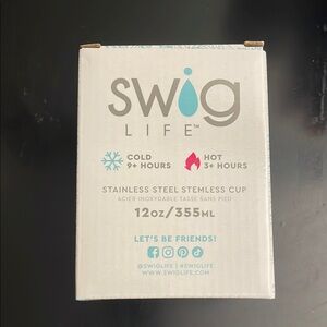 Swig Life Stainless Steel Stemless Cup - White